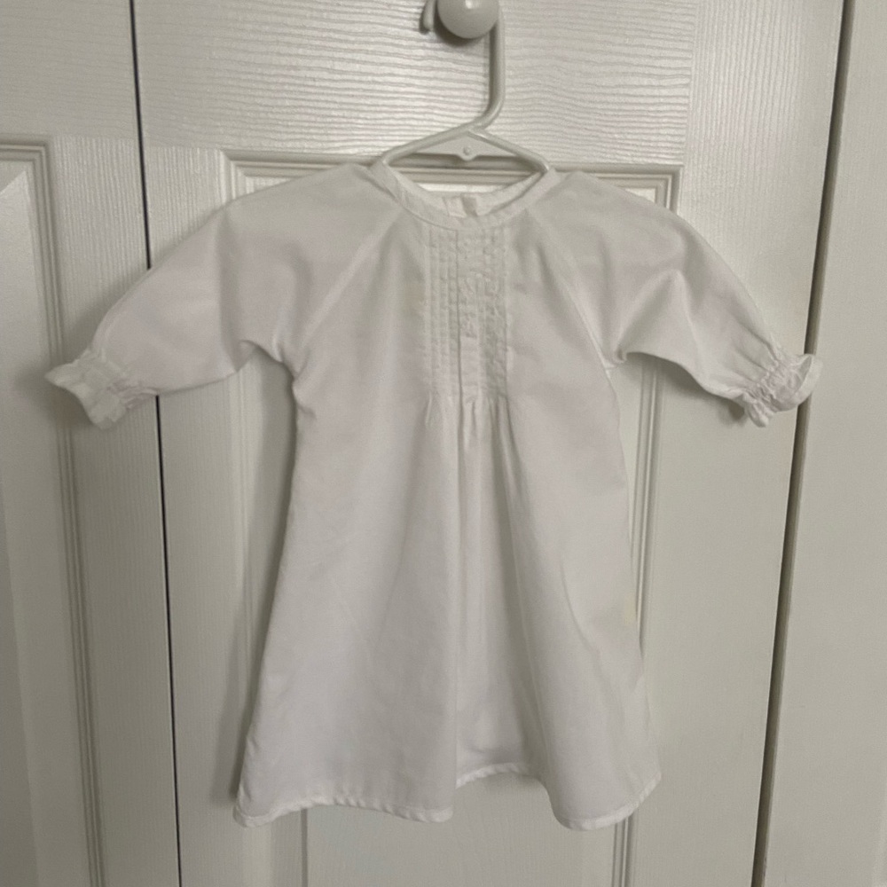 Pixie Lily 100% Embroidered Cotton White Baby Dress / Gown. perfect condition.